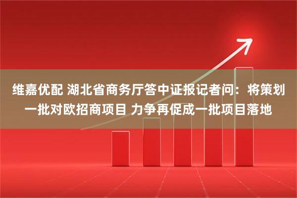 维嘉优配 湖北省商务厅答中证报记者问：将策划一批对欧招商项目 力争再促成一批项目落地